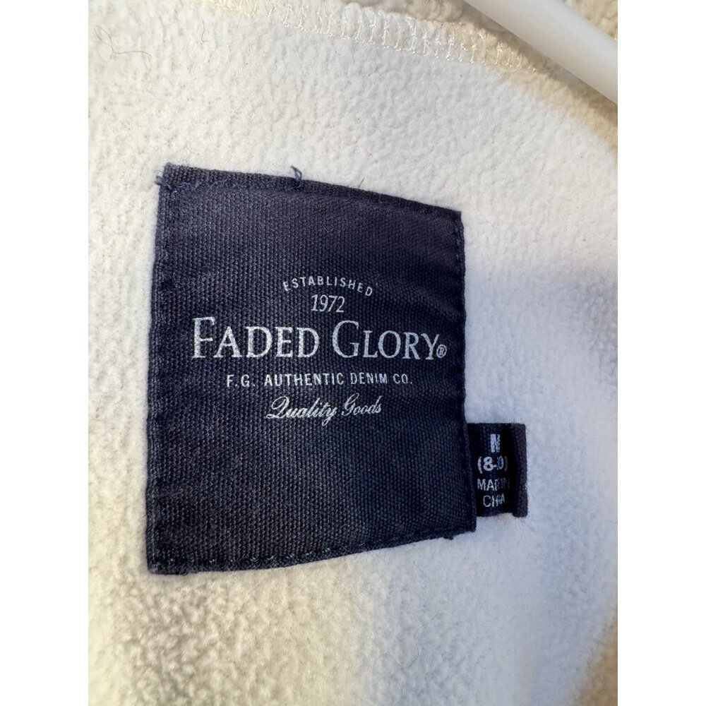 Faded-Glory Women's White Fleece Zipper Sweater Jacket Size M - Picture 3 of 14